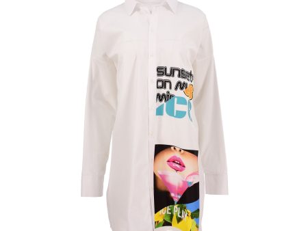 Ice Play Women s Logo Print White Shirt Fashion