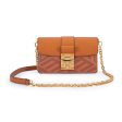 MCM Gretl Cubic Leather Crossbody Bag Cognac  Mini Sale