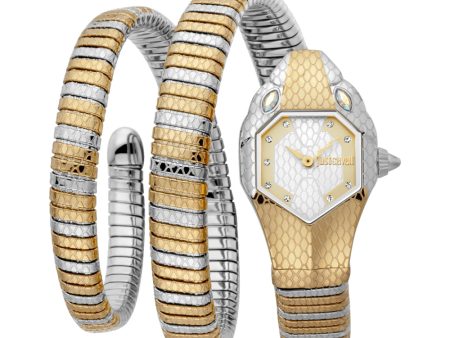 Just Cavalli Women Watch, Two Tone Silver & Gold Color Case, Silver Dial, Two Tone Silver & Gold Color Stainless Steel Metal Bracelet Online