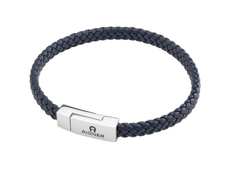 Aigner  Men Silver And Blue Bracelet Cheap