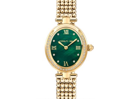 Cerruti 1881 Nemi Women Green Mop And Rose Gold   Watch Online Sale