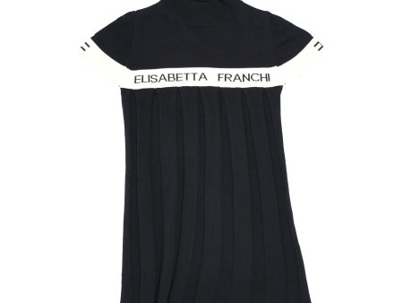 Elisabetta Franchi Kids Girl s Logo Print Black Dress Hot on Sale