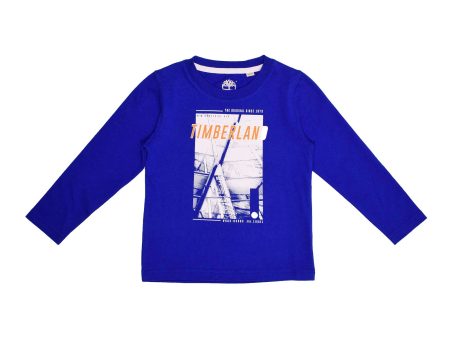 Timberland Kids Long Sleeves Blue T-Shirt For Sale