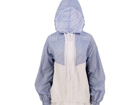 Ice Play Women s White and Blue Hooded Jacket Supply