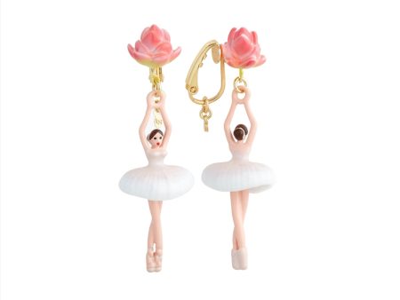 Les Nereides Lotus Flower Ballerina Earrings  Cheap