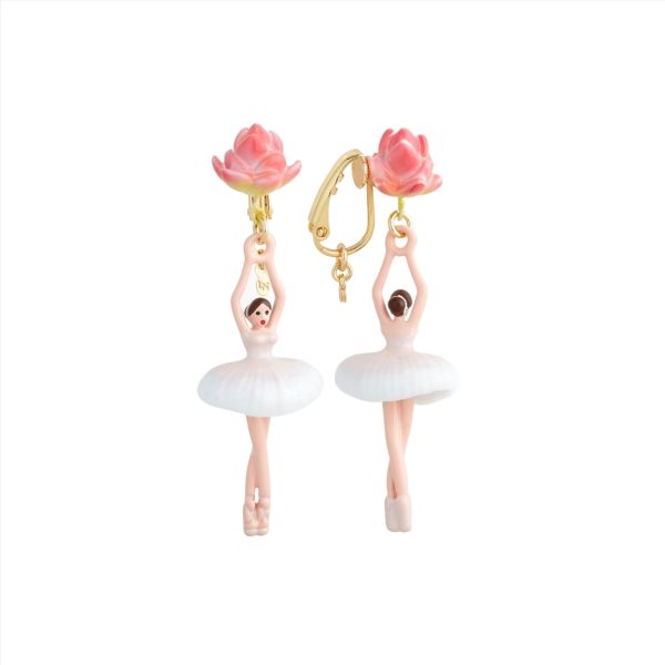 Les Nereides Lotus Flower Ballerina Earrings  Cheap