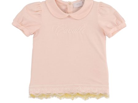 Roberto Cavalli Kids Pink T-Shirt Online Sale