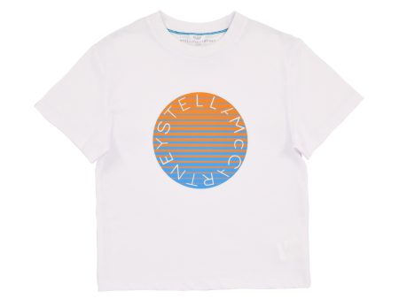 Stella McCartney Kids Logo Print White T-Shirt SS22 Sale