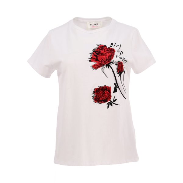 Blugirl Women s Bianco Ottico T-Shirt Online now