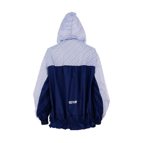 Ice Play Women s White and Blue Hooded Jacket Supply