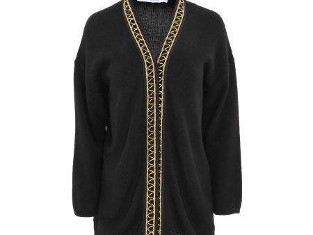 Simona Corsellini Long Sleeves Black Cardigan Fashion