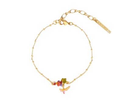  Les Nereides Grapes, Vine Leaf And Butterfly Fine Bracelet Hot on Sale