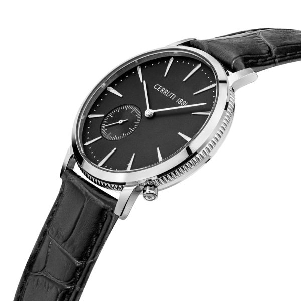 Cerruti 1881 Carano Men Silver And Black Watch Discount