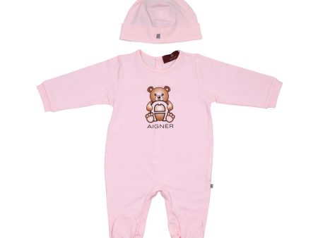 Aigner Kids Newborn Pink Babygrow Set on Sale