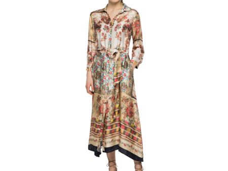 Viscose Dress With Floral Print on Sale