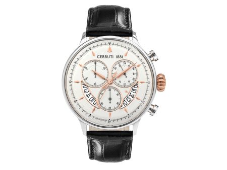 Cerruti 1881 Analog Silver Dial Men - BLACK For Cheap