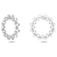 Swarovski Millenia Earrings Circle Pear cut crystals Large White Rhodium plated For Cheap