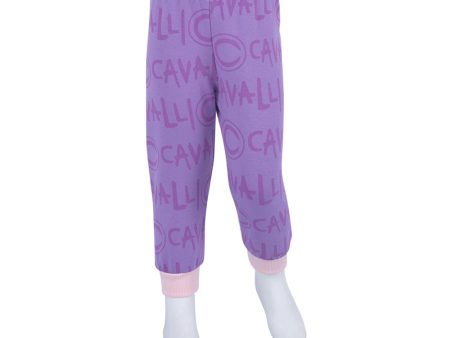 Roberto Cavalli Lilac & Dark Lilac Leggings For Discount