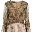 Alberta Ferretti Floral and Snake Print Silk Long Dress Online