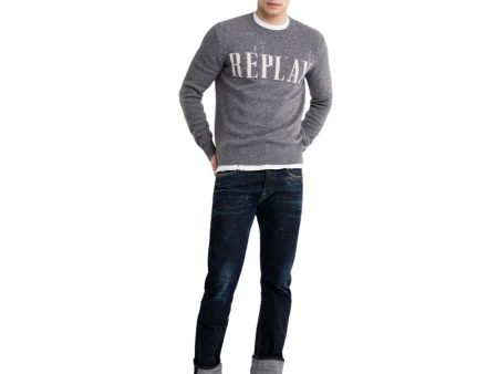 Aged Eco Crewneck Sweater in Wool and Viscose Hot on Sale