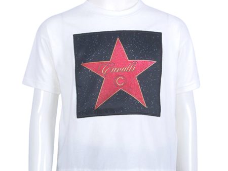 Roberto Cavalli White black & Rose T-Shirt Online