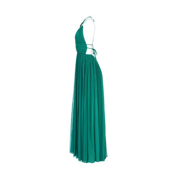 Alberta Ferretti Women s Pleated Sleeveless Dress Supply