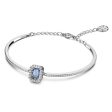 Swarovski Millenia bangle Octagon cut Swarovski Zirconia, Blue, Rhodium plated Discount