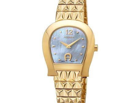 Aigner Carrara Gold Plated Ladies Watch Discount