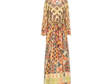 Shaira Women s Mustard Multicolour Jalabiya Online