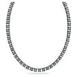 Swarovski Millenia necklace Square cut crystals, Gray, Rhodium plated Online Sale