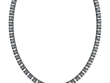 Swarovski Millenia necklace Square cut crystals, Gray, Rhodium plated Online Sale