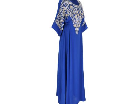 Shaira Women s Royal Blue Kaftan For Discount