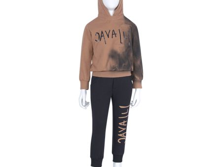 Roberto Cavalli Nude & Black Jogging Suit For Discount