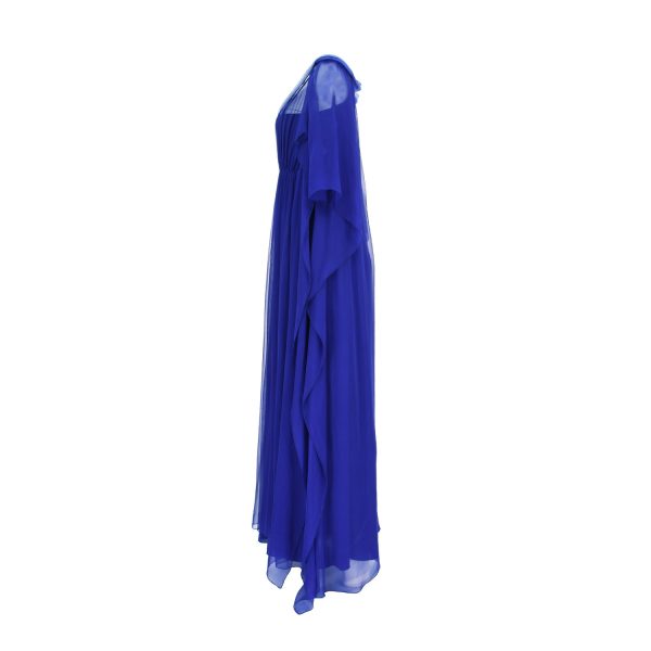 Alberta Ferretti Gathered Silk-Voile Dress on Sale