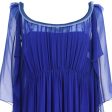 Alberta Ferretti Gathered Silk-Voile Dress on Sale