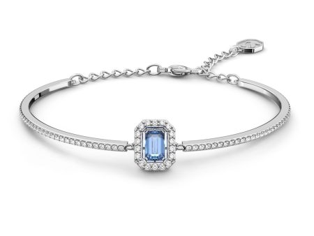 Swarovski Millenia bangle Octagon cut Swarovski Zirconia, Blue, Rhodium plated Discount