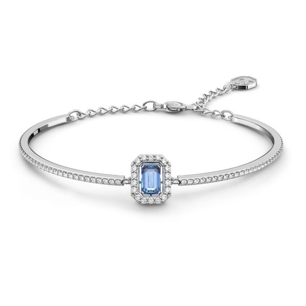 Swarovski Millenia bangle Octagon cut Swarovski Zirconia, Blue, Rhodium plated Discount