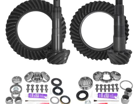 Yukon Gear Ring & Pinion Gear Kit Package Front & Rear with Install Kits - Toyota 8.2 8in. IFS For Cheap